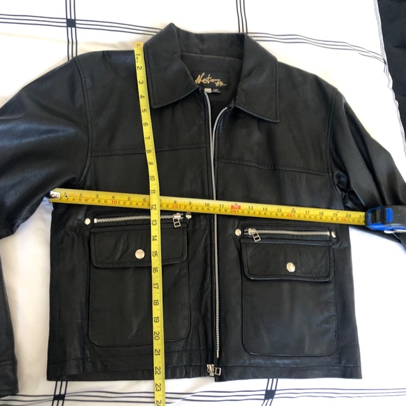 BLACFK LEATHER JACKET - Picture 2 of 3